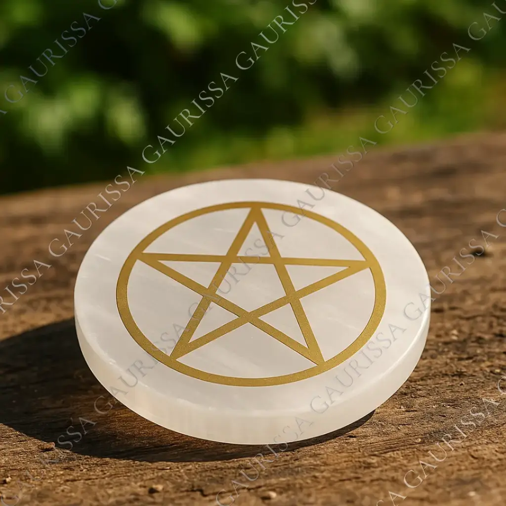 Selenite Charging Plate - Star shape for Cleansing, Clarity & Energy Purification - 3 inch approx