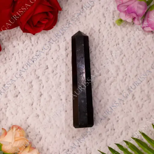 Black Tourmaline Tower For Energy Cleanser & Protector