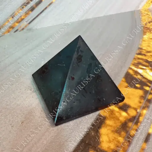 Black Tourmaline Table Pyramid 2 Inch approx – Protection & Grounding