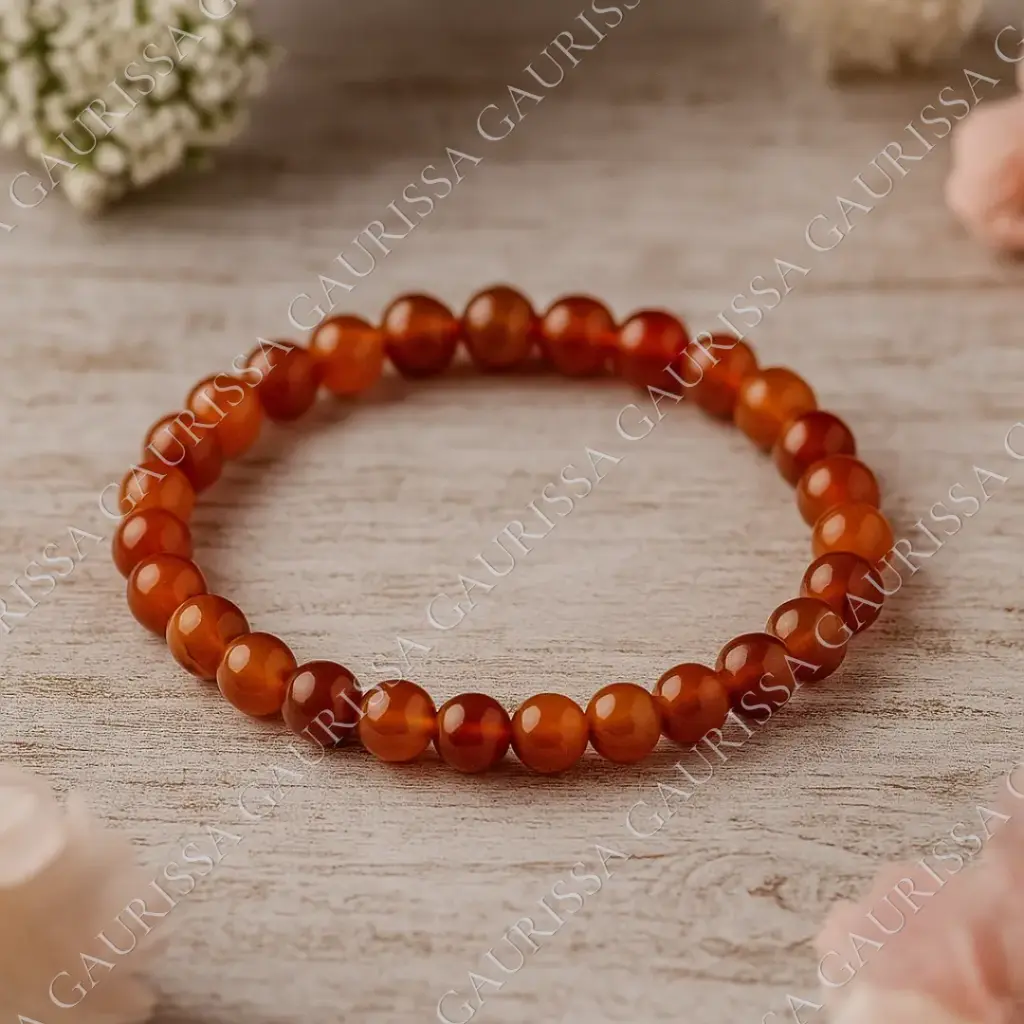 Carnelian Bracelet for Creativity, Vitality & Sacral Chakra Healing